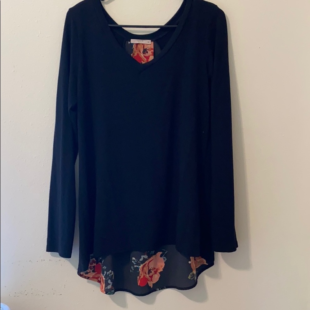 Stitch Fix Le Lis mixed material top